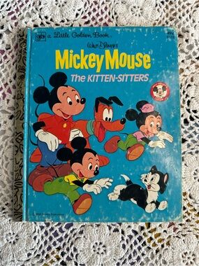 Vintage 1976 Disney Mickey Mouse The Kitten-Sitters Little Golden Books